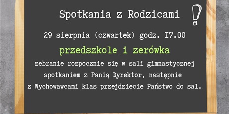 Spotkania z RODZICAMI